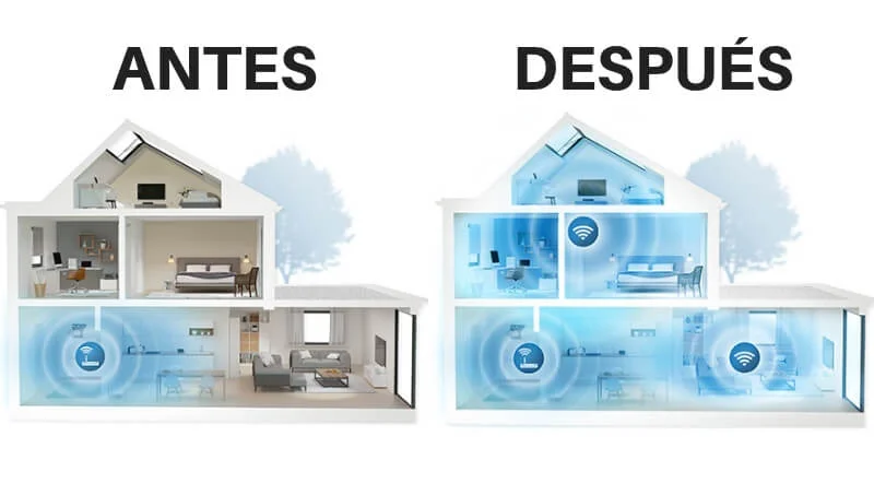 extender wi-fi antes y después