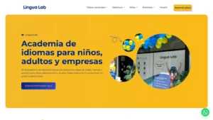 Captura de la portada oficial de Lingua Lab, academia de idiomas en Madrid