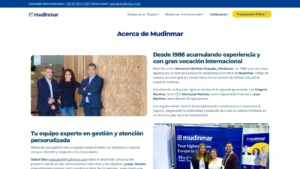 Captura de la web oficial de Mudinmar Mobility con parte de su equipo