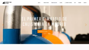 Web oficial de Airgym Club con su oferta de entrenamiento en Madrid.