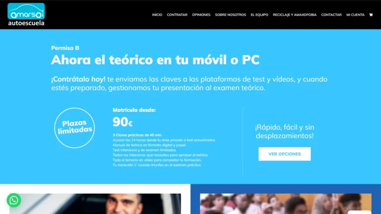 Captura de la web oficial de Autoescuela Amarsol Atocha, tomada el 6 de octubre de 2026. Captura de la web oficial de Autoescuela Amarsol Atocha, tomada el 6 de octubre de 2026.