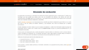 Captura de la web oficial de Autoescuela Lara Conde de Casal, tomada el 6 de octubre de 2026.