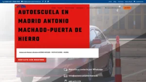 Captura de la web oficial de Autoescuela Merinero Puerta de Hierro, tomada el 6 de octubre de 2026.