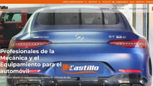 Captura de la web oficial de Castillo Mecánica y Equipamiento, tomada el 13 de octubre de 2026.