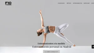 Captura de la web oficial de F10 Training con su presentación de entrenamiento personal.