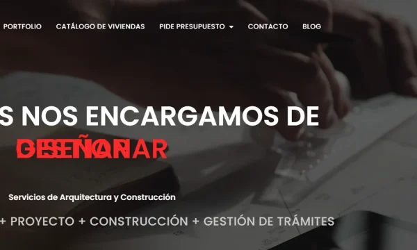 Web oficial de JPG Estudio con sus servicios de arquitectura y construcción