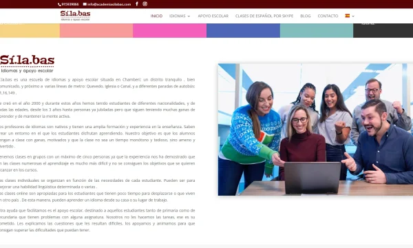 Captura de la presentación oficial de la academia Sí.la.bas en Chamberí